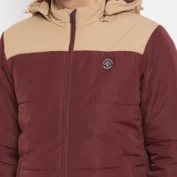 Duke Wine Regular Fit Quilted Hooded Jacket image 4