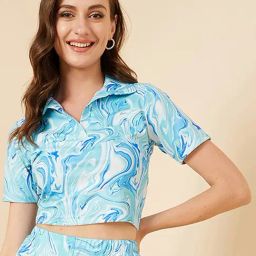 Rare Blue Printed Top-image-31