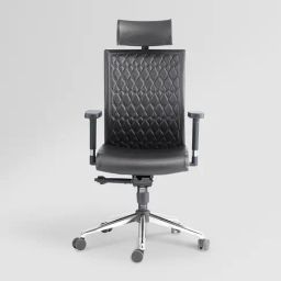 Godrej Interio Elite Black Fiber Leatherette High Back Chair-66