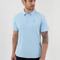 Dcyphr Blue Regular Fit Polo T-Shirt-picture-12