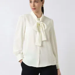 Van Heusen Off White Regular Fit Shirt-image-15