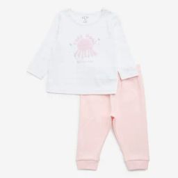HOP Baby by Westside Pink Sea-Animal Print Cotton Top and Pants Set-image-71