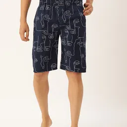 The Indian Garage Co Men Navy Blue Printed Pure Cotton Boxers 1120-BXR10-09-image-105
