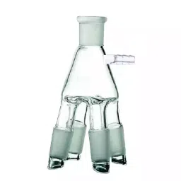 ABGIL Receiver Multi-Limb Vacuum Borosilicate Glass B24 Socket and B19 Cone, ADP-55-02-33