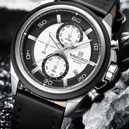 Naviforce Men Dial & Leather Straps Analogue Chronograph Watch NF8075 S W B-image-20