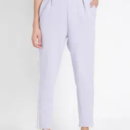 adidas Purple Cotton Printed Track Pants-image-71