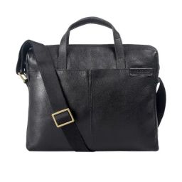 Hidesign Ecom Black Leather Medium Messenger Bag-picture-20