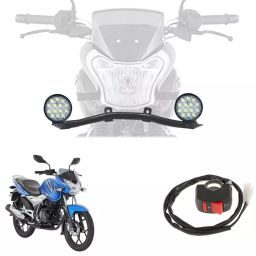 Cartronics 42W Complete Lighting System 14 LED Round Fog Lamp Light for Bajaj Discover 150S-36