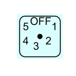 VAISHNO HOTLINE 3 Pole 6 Amp Current Five Way With-OFF 60° Operation Cam Operated Rotary Switches, HG091-18