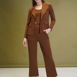 Mast & Harbour Women Top & Trousers With Blazer Co-ords-picture-36