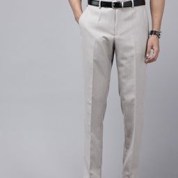 Park Avenue Men Smart Striped Formal Trousers-picture-12