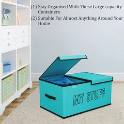 Kuber Industries Green & Black Printed 2 Partition Drawer Organiser image 2