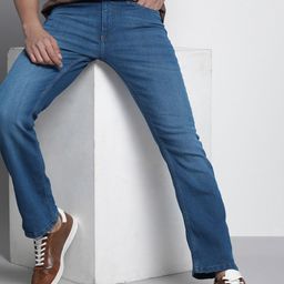 The Indian Garage Co Men Bootcut Light Fade Stretchable Jeans-image-34