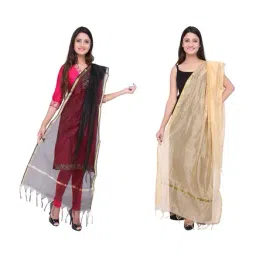 Dupatta Bazaar Multicolored Dupatta - Pack of 2-61