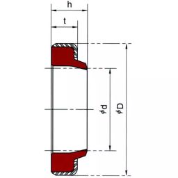 NOK DKI Series 100x 114 mm Iron Rubber Reciprocating Dust Seal, DKI 100 114 8 11-image-74
