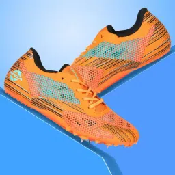Nivia Men's Track and field-100 Orange Cricket Shoes-image-75