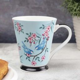 Clay Craft Multicolor Fine Ceramic Abstract Milk Mug - 350 ml - 1 Pc-image-72