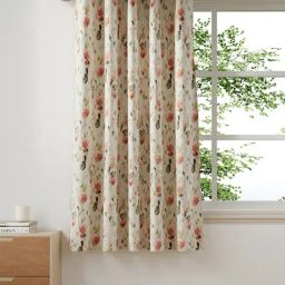 DDecor Floral Beige Polyester 5 ft Window Curtain-picture-8