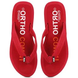 Bata Women's Red Flip Flops-picture-6