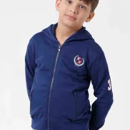 Kate & Oscar Kids Navy Cotton Printed Full Sleeves Sweatshirt-image-19