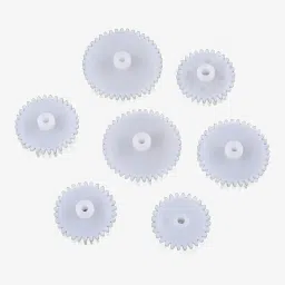 75Pcs Plastic Gear Assorted Kit Set with Various Gear and Axle Belt, Bushings and Pulleys for DIY Car Robot Project image 4