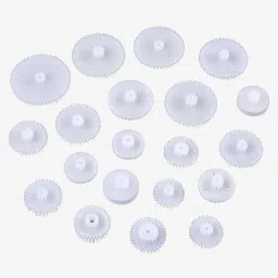 75Pcs Plastic Gear Assorted Kit Set with Various Gear and Axle Belt, Bushings and Pulleys for DIY Car Robot Project image 2