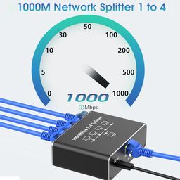 zorbes USB C Ethernet Splitter 4 in 1 Ethernet Splitter,1000Mbps RJ45 LAN Internet Splitter with USB-C Interface Universal Ethernet Splitter for Computer, Hub, Switch image 3