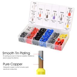hasthip HASTHIP® Wire Connector Cable Connector Wire Crimping Tool, Ferrule Crimping Tool Kit, Self-Adjusting Square Wire Crimper Plier for AWG22-7 with 1200pcs Assortment Ferrule Wire image 3