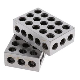 EXPORA Precision steel 23 Holes 1-2-3 Blocks Set Gauge Blocks Machinist Milling image 2