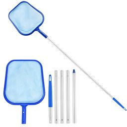 Optifit® Swimming Pool Cleaning Net with 1.6m Long Handle for Home Swimming Pool Large Junk Catching Net for Leaf, Debris, Dense Cleaning Net for Pond, Swimming Pool, Swimming Pool Cleaner Supplies image 1