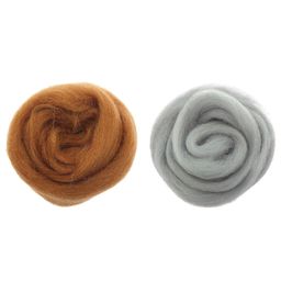 CALANDIS™ 2 Pieces 10g Soft Wool Roving Felting Wool for DIY Needle Felting Craft | Roving Wool & Fibers | Spinning & Felting | Needlecrafts & Yarn image 4