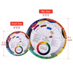Creative Color Wheel, Paint Mixing Learning Guide Art Class Teaching Tool for Makeup Blending Board Chart Color Mixed Guide Mix Colours(Small) image 4