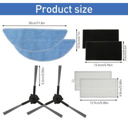 verilux Replacement Accessories for Ecovacs Deebot Y1/Y1 Pro/Y1plus Robot Vacuum Deebot Y1/Y1 Pro/Y1plus Replacement Filtration Nets Sweeping Brushes for Deebot Y1/Y1 Pro/Y1plus image 5