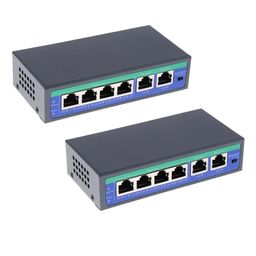 CALANDIS™ 2Pcs 6Port 10/100M 4 POE Port & 2 Uplink Power Over Ethernet Switch Adapter | Network Switches | Switches & Hubs | Enterprise Networking, Servers image 3