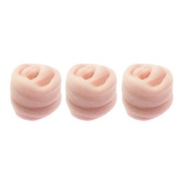 CALANDIS™ 3 Pcs Handmade Soft Wool Roving for Needle Felting Hand Craft 10g | Roving Wool & Fibers | Spinning & Felting | Needlecrafts & Yarn image 1