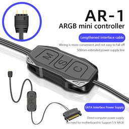 Verilux ARGB Controller 5V 3Pin RGB Controller for PC, Built-in Light Modes, SATA Power Supply Light Stripe Remote Controller, PC Modification ARGB Controller for ARGB Fans, ARGB Light Strips image 2