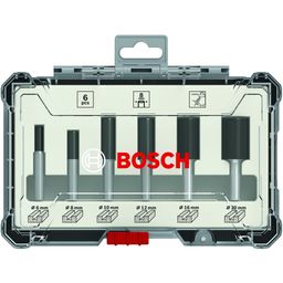 Bosch Router Bit Set, Straight Bits 8 mm Shank, With Euro Hole, DIN EN-847 for Fine Cuts on Wood (6-Pieces) image 2