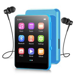 concept kart AUDIOCULAR M31 16GB Portable Mp3 Music Player with Bluetooth, 2.4” LCD Touch Screen, Video Playback, Built-in Speaker, Voice Recording Function Mini HiFi Lossless Digital Audio Player (16GB - Blue) image 1