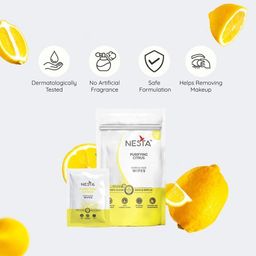 nesta Wet Wipes, Daily Cleansing Refreshing and Moisturizing Wet Facial Wipes - Rose, Lemon, Mint, Cucumber, Sandalwood with Goodness of Aloevera, Antiacne (10 Count Each, Pack of 5) image 3