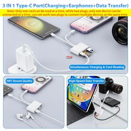 verilux Verilux® Multi Card Reader for iPhone SD Card Reader 4 in 2 SD Card Reader USB C/Light-ning to SD/TF Card Flash Drive Reader Support Fast Charging for iOS Devices Portable Multi Card Reader image 5