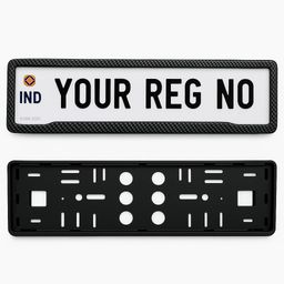 generic PSP Carbon Fiber Frame | Universal Size | Length: 20.8" | Width: 5.8" | Fits All Cars | Front & Rear Pack of 2 | Registration Plate Frame | Unbreakable Frame image 1