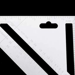 RAVIRANDAL Speed Square Layout Tool, Double Side Aluminum Square Ruler, Rafter Square Protractor, High Precision Aluminum Alloy Triangle Ruler, Imperial Rafter Square Angle Tool For Engineer Carpenter image 2