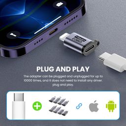 Verilux 8Pcs USB OTG Connector, USB C/Light-ning to Micro USB Adapter, Type C/Micro USB to Light-ning Converter, Micro USB/Light-ning to USB C Extender, USB C/Micro USB to Mini USB Connector for Phone image 4