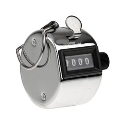 Lista 014 4 Digits Hand Held Tally Counter Numbers Clicker (Silver) image 1