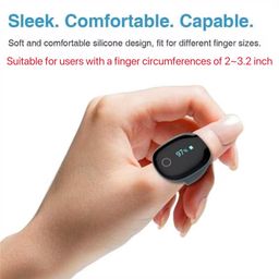 Wellue O2Ring Wearable Sleep Monitor - Bluetooth Health Tracker with Free APP & PC Report image 2