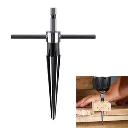Serplex® 2Pcs Hand Reamer 3-13mm T Handle Tapered Reamers, 2 in 1 Manual Detachable Cross Bar Handle Design Universal 1/4" Hex Shank Reamer Tool for Power Tool Hand Reamers image 1