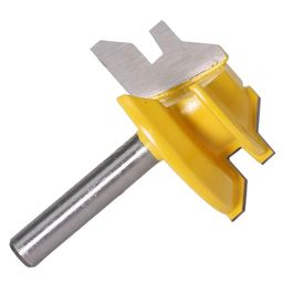 atorse UJEAVETTE® 1/4'' Shank 45 Degree Lock Miter Glue Joint Router Bit Wood Milling Cutter image 2