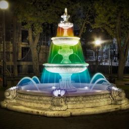 generic HUMA Fountains and Pools 3 LED 9 WATT SS Surface Model Stand Light/Underwater Waterproof SPOT Fountain Stand Light (HF043) (RGB) image 3