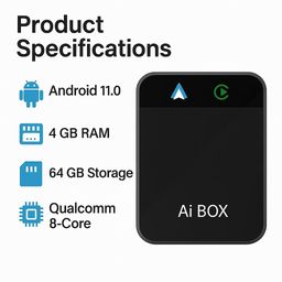auslese Auslese® Wireless CarPlay Adapter Mini Dongle for iPhone iOS 11 or Android 10 Convert Wired to Wireless Compatible with OEM Cars 2017+ (Ai Box) image 4