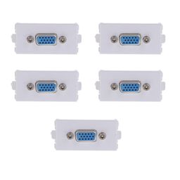 bnf bnf® 5 Packs VGA Wall Socket Module Wallplate Plug with Frame Directly Plug Type image 3